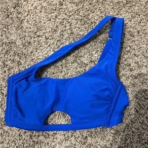 Wild Fable Asymmetrical Blue Bikini Top